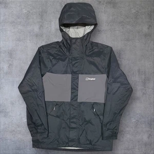 Graue Berghaus Hydroshell wasserdichte Herrenjacke mit Kapuze - Größe Large (L) S534 - Bild 1 von 10