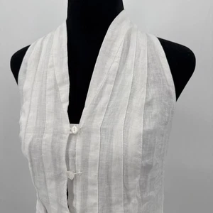 ISLAND COMPANY Exodus 100% LINEN White Sleeveless Women’s Top Size XS - Picture 1 of 10