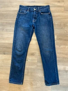 Pantalones de mezclilla Buck Mason Ford estándar para hombre 33x34 azul doble inmersión rectos - Imagen 1 de 12