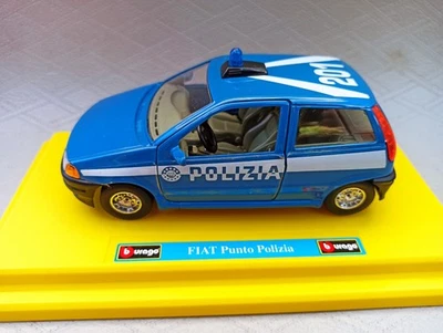 Bburago Fiat Punto Polizia 1:24 – Modellino con scatola originale - Immagine 1 di 4