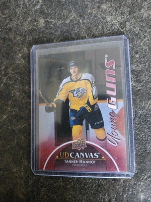 2021-22 Upper Deck Series 1 Canvas Young Guns Tanner Jeannot YG Card# C94 - Image 1 of 2