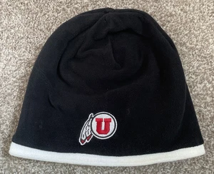 Utah Utes Adidas Gorro Talla Única Reversible Negro Rojo Invierno Sombrero NCAA - Imagen 1 de 4