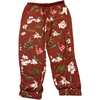 NEW Fever Women Size Medium Picante Scattered Floral Jogger Pants — 第 1/4 张图片