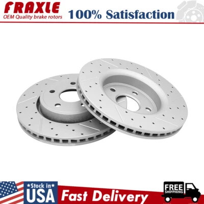Front Drilled Disc Brake Rotors For Jeep Commander Grand Cherokee 2006 2007-2010 - Image 1 of 4
