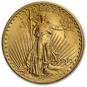 1913 $20 Saint-Gaudens Gold Double Eagle AU - SKU#54346 Cover