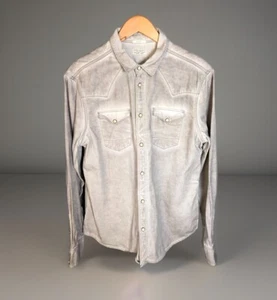 AllSaints Spitalfields Western-Style Denim Shirt – Slim Fit, Size medium - Picture 1 of 5
