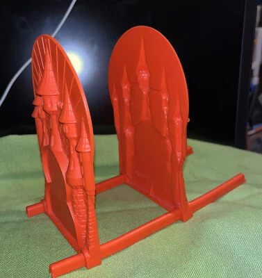 Portalibros Castle vintage de Xerox Corp 1977 plástico naranja Disney Foto 1 de 4