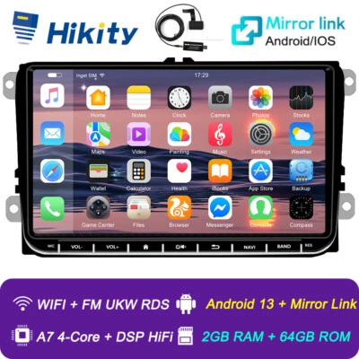 DAB+ 9" Autoradio Android GPS Navi für VW Golf 5 6 Touran Polo Passat Tiguan T5 - Bild 1 von 4