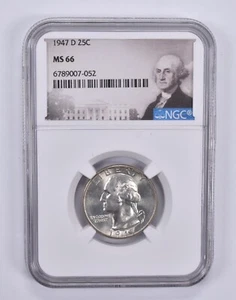 MS66 1947-D Washington Quarter NGC Special Label - Picture 1 of 7