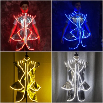 LED Robot Illuminated Stilt Armour Set Show Light Clothing Costume Suit DJ Party - Image 1 of 4