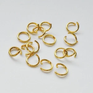 20 x Ø 6 y 8 mm Anillos de encuadernación abiertos de acero inoxidable Anillos de doblado Colores dorados - Imagen 1 de 2
