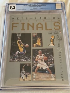 2002 NBA Finals Commemorative Magazine Program Kobe Bryant Shaq Lakers CGC 9.2 - Picture 1 of 1