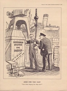 1941 cartoon print " arms for the east " winston churchill - Picture 1 of 1