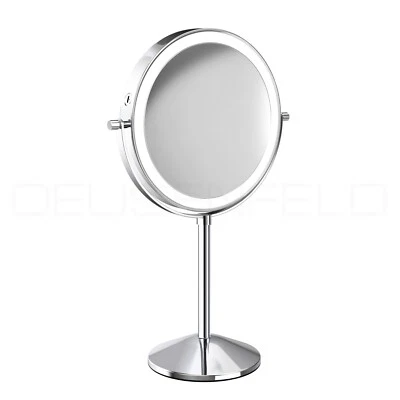 DEUSENFELD SL5CA Akku Batterie LED Doppel Stand Kosmetikspiegel, 5-fach + Normal - Bild 1 von 4