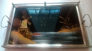 Vintage Sammlerstück Perlentablett mit Metall Unikat Perlen Design Holz Plexiglas - Bild 1 von 12