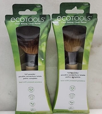 2 EcoTools POWDER Makeup Brush Professional Finish Best w/ PRESSED POWDER #1600 - Image 1 of 4