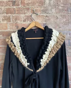 Vintage Escada Women’s Cardigan Sweater, Sz 38 Wool/Silk/Cashmere Ruffle - Picture 1 of 8