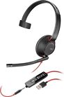 Poly Blackwire 5200 Series C5210 USB Monoaural Headset - Black