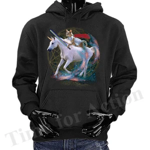 Einhorn Krieger Tiere Haustier lustiger Witz Humor humorvolle Grafik Pullover Hoodie - Bild 1 von 9