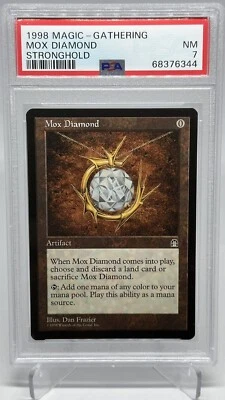 Magic the Gathering Mox Diamond Stronghold Graded PSA 7 Near Mint - Image 1 of 2