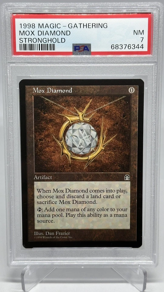 Magic the Gathering Mox Diamond Stronghold Graded PSA 7 Near Mint - Image 1 of 2
