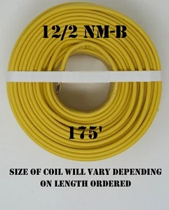 Cable eléctrico ""Romex®"" 12/2 casi nuevo-b x 175' Southwire - Imagen 1 de 2