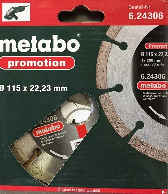 Metabo 115mm Diamant-Trennscheibe Diamantscheibe promotion 624306000