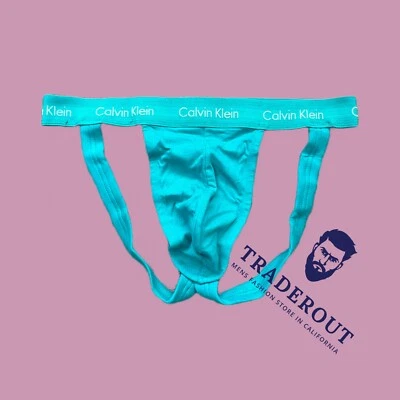 Calvin Klein CK men blue island cotton jock strap jockstraps underwear S M L XL - Image 1 of 4