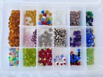 Lot of Beautiful Glass and Plastic Pieces Perfect for Crafts - Image 1 of 4