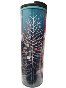 16 Unzen Starbucks Kaffee Blau Nacht Weihnachtsbaum Doppelwandiger Becher Becher - Bild 1 von 9