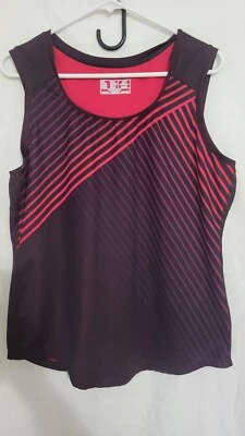 Новый баланс женщин Activewear бак фиолетовый розовый в полоску эластичной пуловер размер XL - Изображение 1 из 4