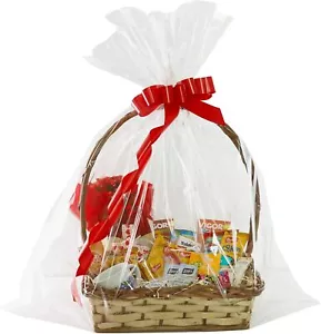 Easter Extra Large Cellophane Bags, 35x47 Inch Clear Wrap for Gift Baskets - Picture 1 of 8