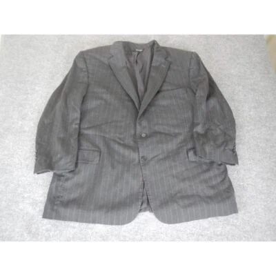 Jos A Bank Blazer Traje Chaqueta Para Hombre 52R Gris Rayas 100% Lana Negocios Foto 1 de 4