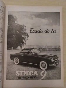 REVUE TECHNIQUE SIMCA 9 SPORT Tracteur Vierzon 302 SCOOTER VESPA 125 Rta 1953 - Foto 1 di 13