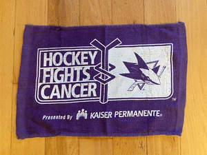 San Jose SJ Sharks Hockey Fights Cancer Rally Towel SGA NEW FREE SHIPPING - Picture 1 of 6