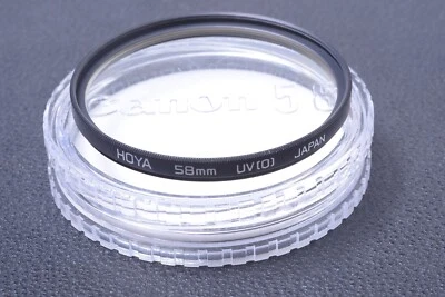 ✅ HOYA HMC UV (0) 58MM FILTER GENUINE LENS OR CAMERA SCREW IN W/ KEEPER 108-2 - Image 1 of 2