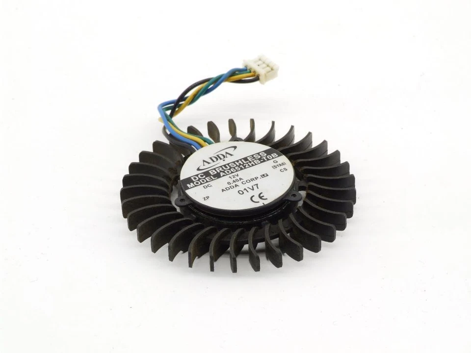 Adda AD6512HB-T0B Radial Graphics Card Cooling Fan 65mm Fan 12V 0.40A 4-Pin - Image 1 of 1