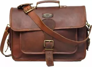 18 Leather Handmade Leather Laptop Messenger Bag Satchel Briefcase Top Quality - Picture 1 of 7