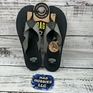 Tredagain Chanclas Sandalia Zapato Eco Ecológico Verano Tanga Negro Gris PARA HOMBRES 13 NUEVO CON ETIQUETAS - Imagen 1 de 6