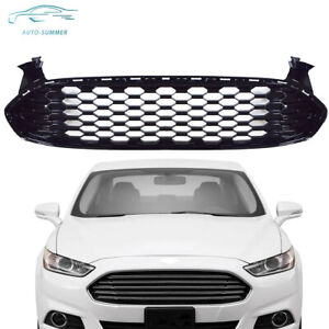 Fit For Ford Fusion 2013-2016 Front Upper Grille Grill Honeycomb Gloss Black