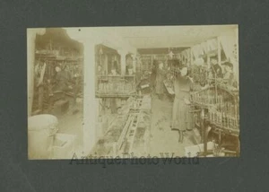 Women workers at thread spinning factory antique photo - Picture 1 of 1
