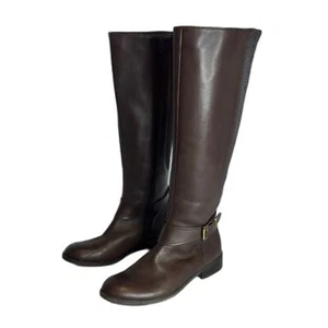 Clarks Women's Pita Dakota Leather Knee High Boots Brown size 8.5M - Picture 1 of 11