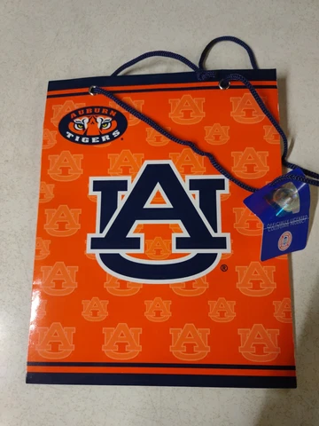 Officially Licensed Auburn Tigers  Team Logo Small Gift Bag 7.5"x9.5" Cover