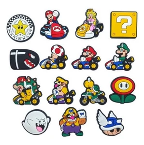 Mario Bros Luigi Nintendo Yoshi Mario Kart Croc Shoe Charms Set of 16 - Picture 1 of 1