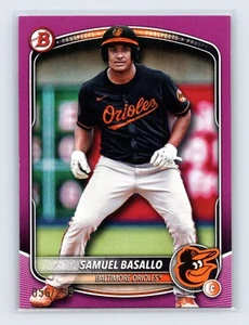Samuel Basallo Orioles 2025 Bowman #BP-109 Prospects Fucshia Border #/299 - Foto 1 di 2