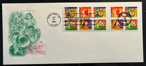 3828 ArtCraft  from BOOKLET PANE/20 PARTIAL, SNOWFLAKES -  on single FDC - Picture 1 of 1