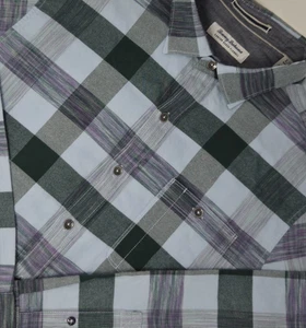 Camisa Tommy Bahama Canyon Beach Franela Hombres L Verde Azul A Cuadros Manga Larga Nueva Sin Etiquetas - Imagen 1 de 9