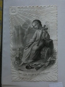 image pieuse canivet dentelle tout n'est que vanité hors aimer dieu Bouasse 1255 - Imagen 1 de 1