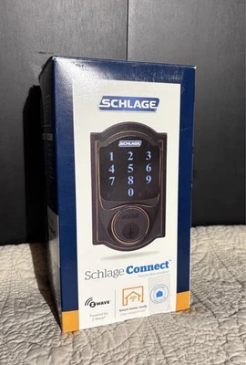 Cerrojo táctil Schlage Connect - BE469WK V CAM 716 - Bronce envejecido - Z-Wave Foto 1 de 4
