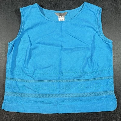 Regata Stonebridge bordada azul tamanho P feminina sem mangas - Imagem 1 de 4